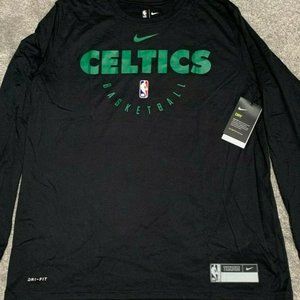 Nike Celtics Basketball Dri Fit Long Sleeve Shirt